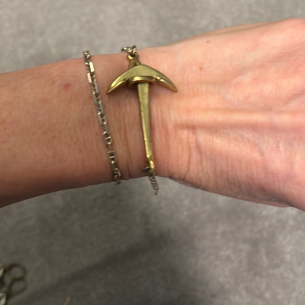 Miansai gold anchor bracelet